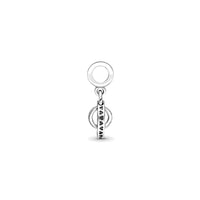 Zirconia Interlocking Hoops Charm for Bracelet (Silver)