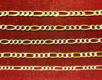 Two-Tone Figaro Bracelet (14K).