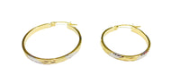 Two-tone Hoop Earrings (14K).