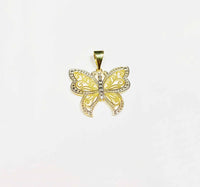 Two-Tone Butterfly Pendant (14K)