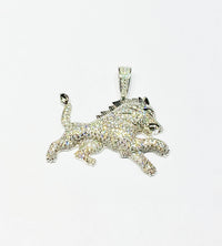 Hyena CZ pendant (Silver).