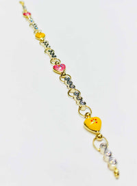 Heart CZ Bracelet (14K).