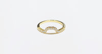 Diamond SunFlower Double Ring (14K).