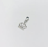 Diamond Queen Crown Pendant (14K).