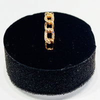 Diamond Open Cuban Rose Gold Ring (14K)