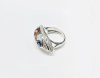 Multi-color Cocktail CZ Ring (14K).
