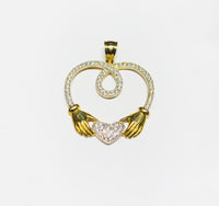 Claddagh CZ Pendant (10K).