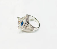 Fox Head CZ Ring (Silver).