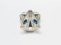 Fox Head CZ Ring (Silver).