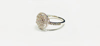Diamond Round Flower Ring (14K).