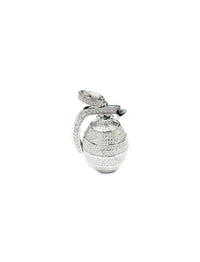 Grenade CZ Pendant (Silver).