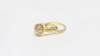 Diamond SunFlower Double Ring (14K).