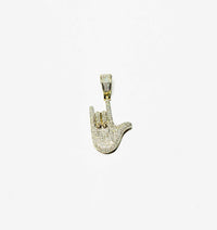Diamond Rock&Roll sign Pendant (10K)