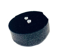 Round-Cut Cubic Zirconia Stud Earring (14K).