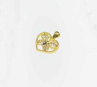 Heart butterfly Pendant (14K).