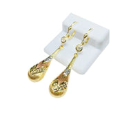 Tri-color Drop Earrings (14K).