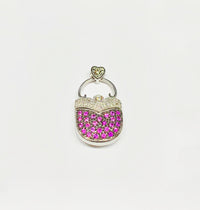 Diamond Lady Bag Pendant (14K).