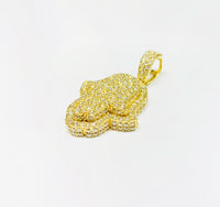 Diamond Hamsa Pendant (14K).