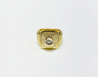 Diamond Square Ring (14K).
