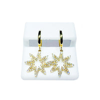 Star CZ Earrings (14K).