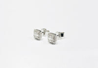 Diamond Square Earrings (14K).