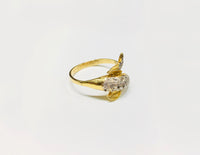 Diamond Dolphin Ring (14K).