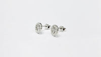 Diamond Round Earrings (14K).