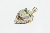Diamond Lion Head Pendant (14K).