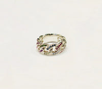 Multi-color Miami Cuban Ring (14K)