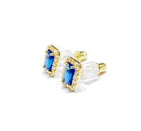 Emerald-Cut CZ Earrings (14K)