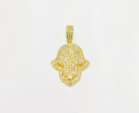 Diamond Hamsa Pendant (14K).