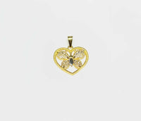 Heart butterfly Pendant (14K).