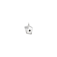 Royal Flush Pendant (Silver) front - Popular Jewelry - New York