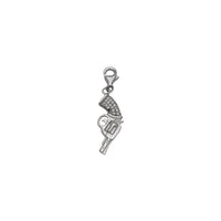 Icy Revolver Charm (Silver) front - Popular Jewelry - New York