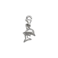 Dolphin Charm (Silver) front - Popular Jewelry - New York
