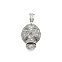 Icy Skull Pendant (Silver) front - Popular Jewelry - New York