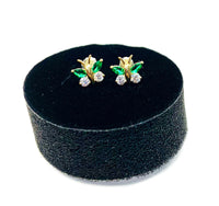 butterfly CZ Earrings (14K).