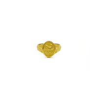 Hibiscus Flowered Bird Ring (24K) front - Popular Jewelry - New York