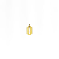 Razor Blade Pendant (24K) front - Popular Jewelry - New York