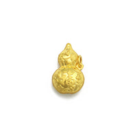 Bottle Gourd Pendant (24K) front 2 - Popular Jewelry - New York