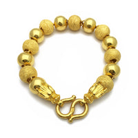 Dragon Laser Cut Ball Bracelet (24K) lock - Popular Jewelry - New York