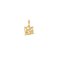 3-D Glossy Drum Set Pendant (14K)