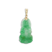 GuanYin Goddess of Mercy Jade Pendant (14K)