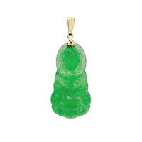 Guan Yin Goddess of Mercy Jade Pendant (14K)