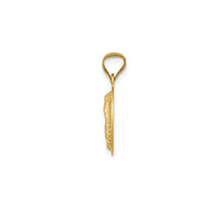 Yellow Gold Diamond-Cut Guadalupe Circle Pendant (14K)