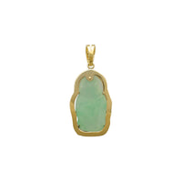 VS Diamond Laughing Buddha Jade Pendant (14K)