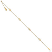Rice Bead Anklet Bracelet (14K).