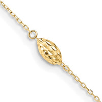 Rice Bead Anklet Bracelet (14K).