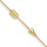 Arrow Anklet Bracelet (14K).