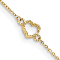 Heart Anklet Bracelet (14K).